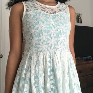 Light blue dress with small flowers